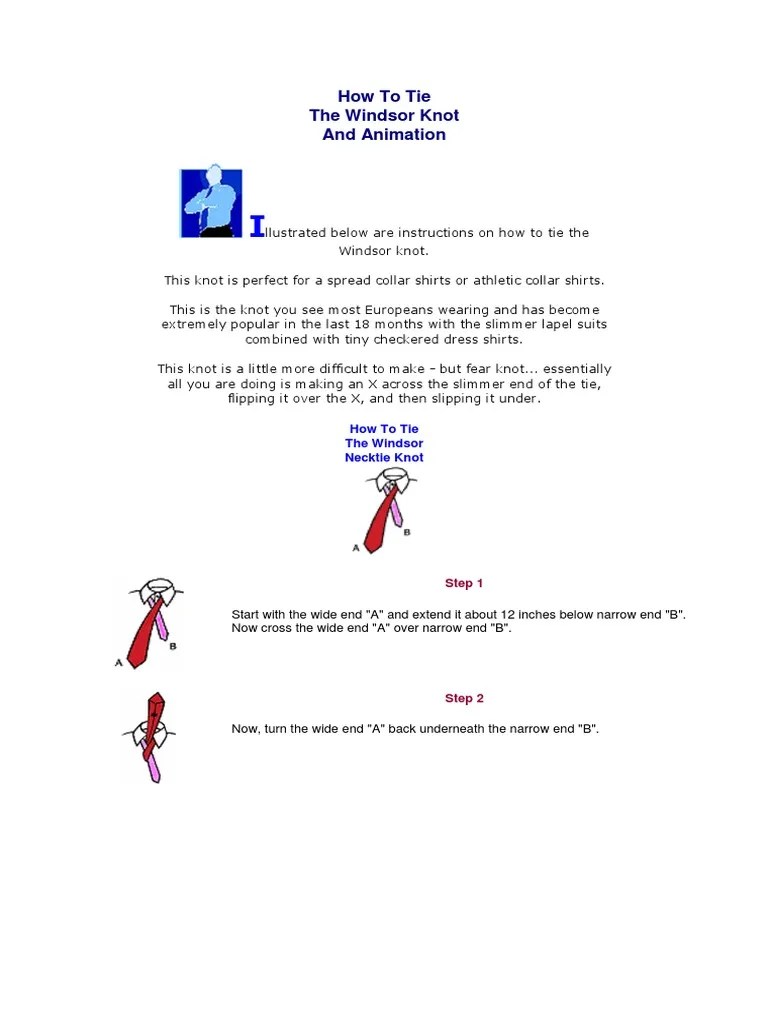 How To Tie A Necktie | PDF | Necktie | Cultural Trends
