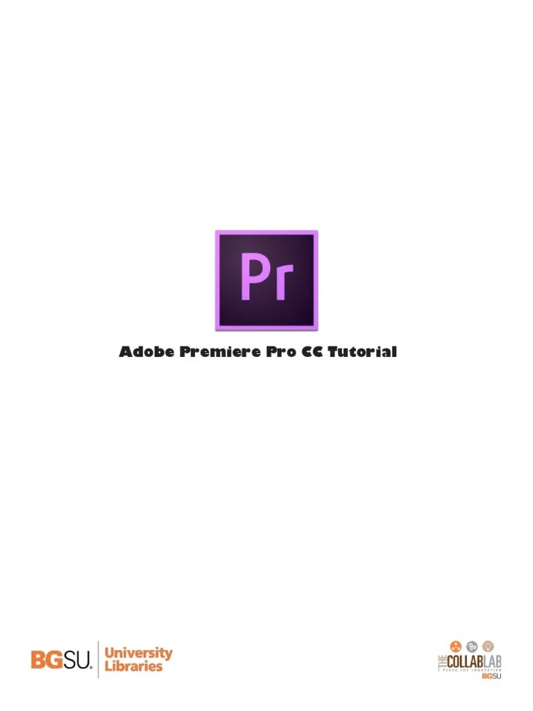 PremierePro Tutorial | PDF | Video | Computer File