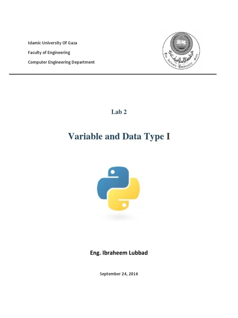 Lab 2 Variable And Data Type I | PDF | Variable (Computer Science) | Data Type