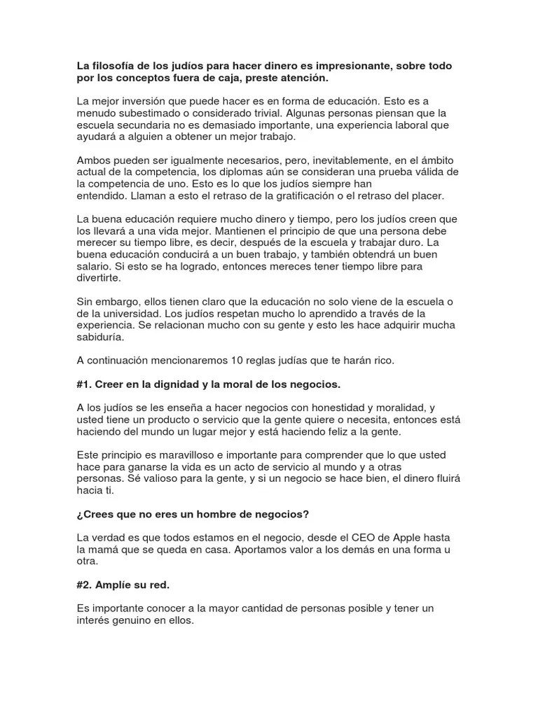 Hacer Dinero | PDF | Judios | Tendencia Del Mercado