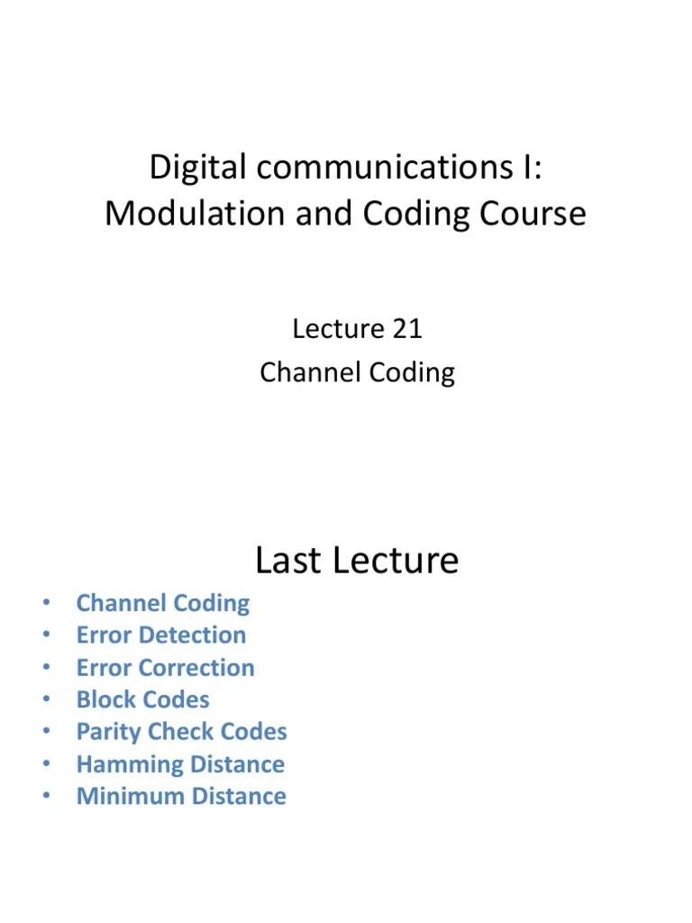 Modulation And Coding Lecture | PDF
