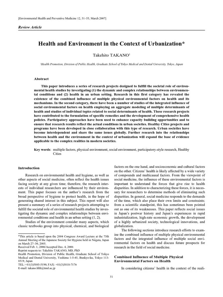 Cities Urbanization Japan Future | PDF | Public Health | Wellness