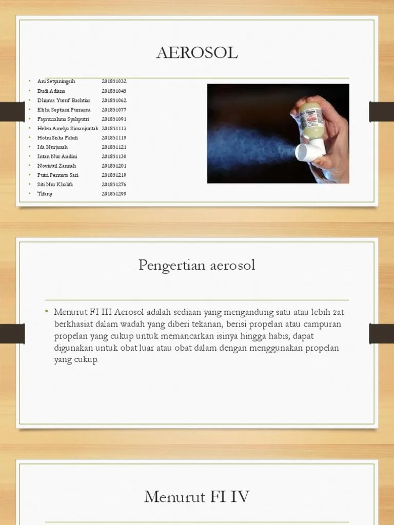 Presentasi Aerosol | PDF