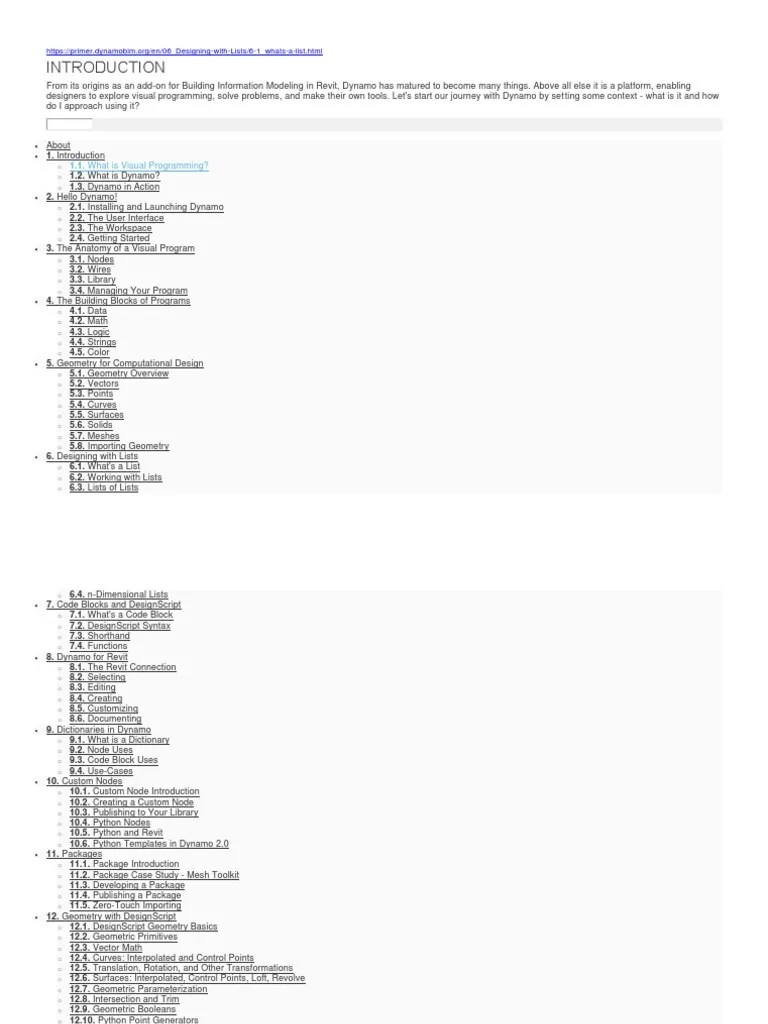 An Introduction To Visual Programming With Dynamo | PDF | Programming ...