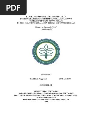 Menerangkan pengertian programa penyuluhan pertanian; Laporan Evaluasi Dampak Penyuluhan Pdf