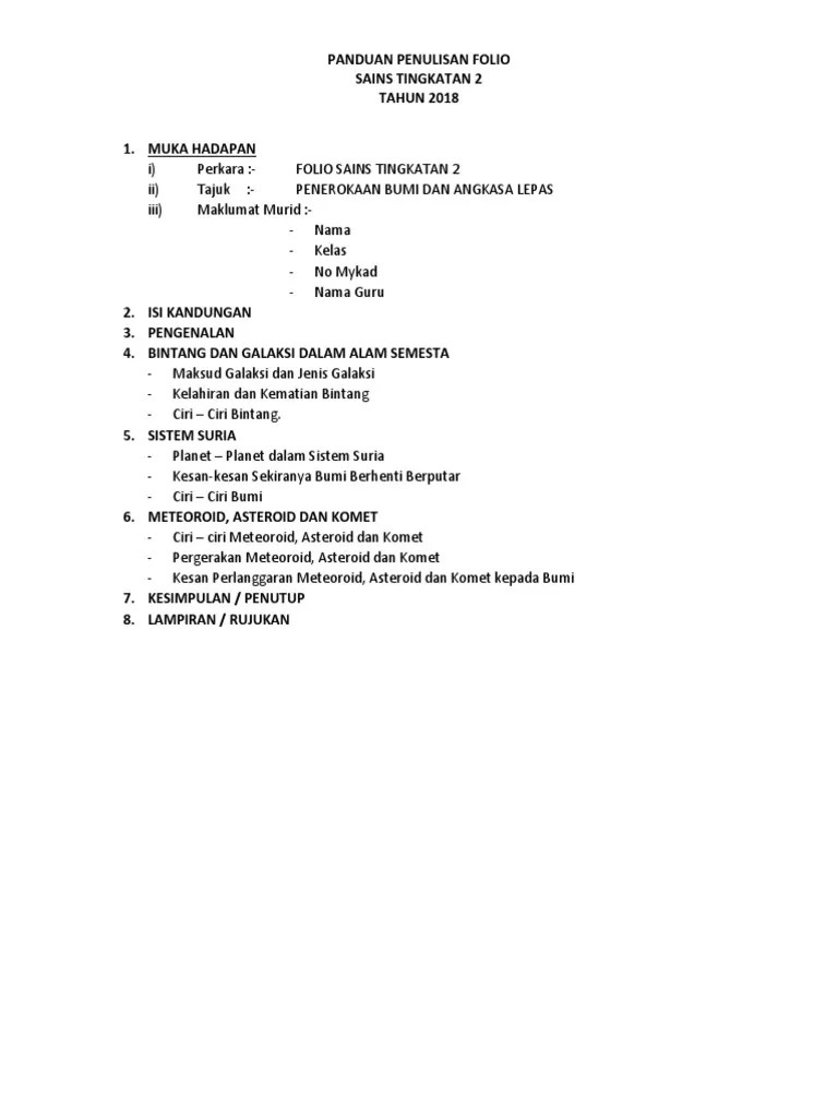 Kesyukuran kehadrat ilahi kerana dengan limpah kurnianya dapat saya menyiapkan kerja kursus . Folio Sains Pdf