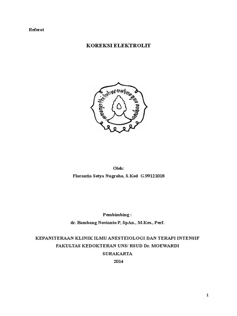 Florantia SN G99121018 Koreksi Elektrolit | PDF