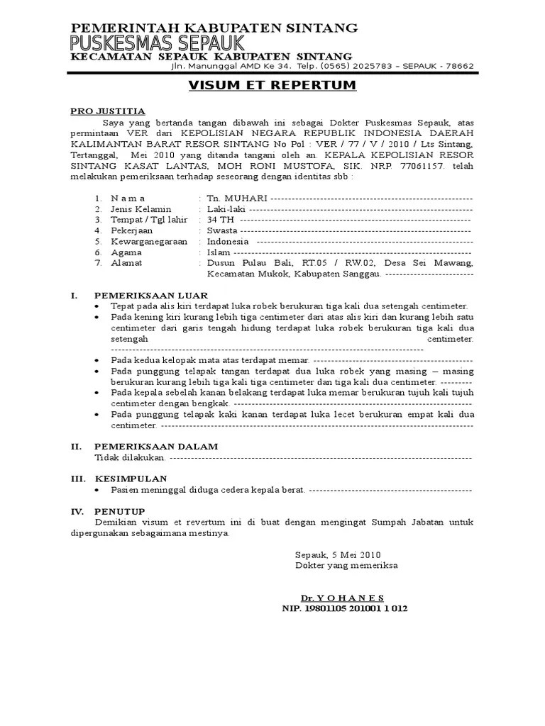 Kertas hanyalah sebuah contoh kecil. Visum Pdf