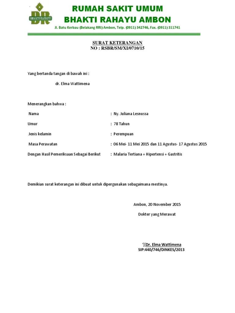 Surat Keterangan Medis | PDF