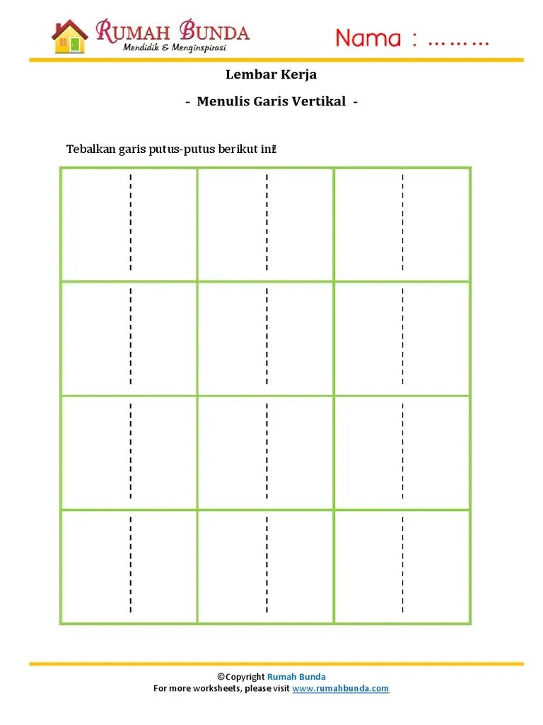 Menulis Garis Vertikal | PDF