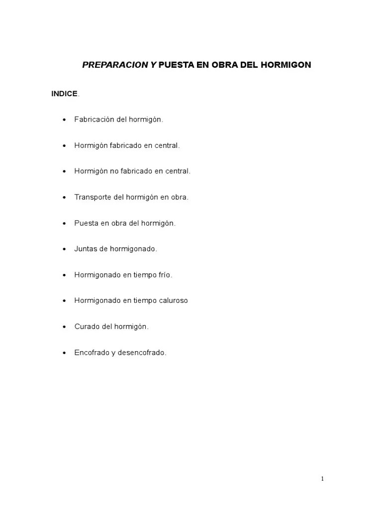 El Hormigon | PDF | Hormigón | Materiales De Construcción