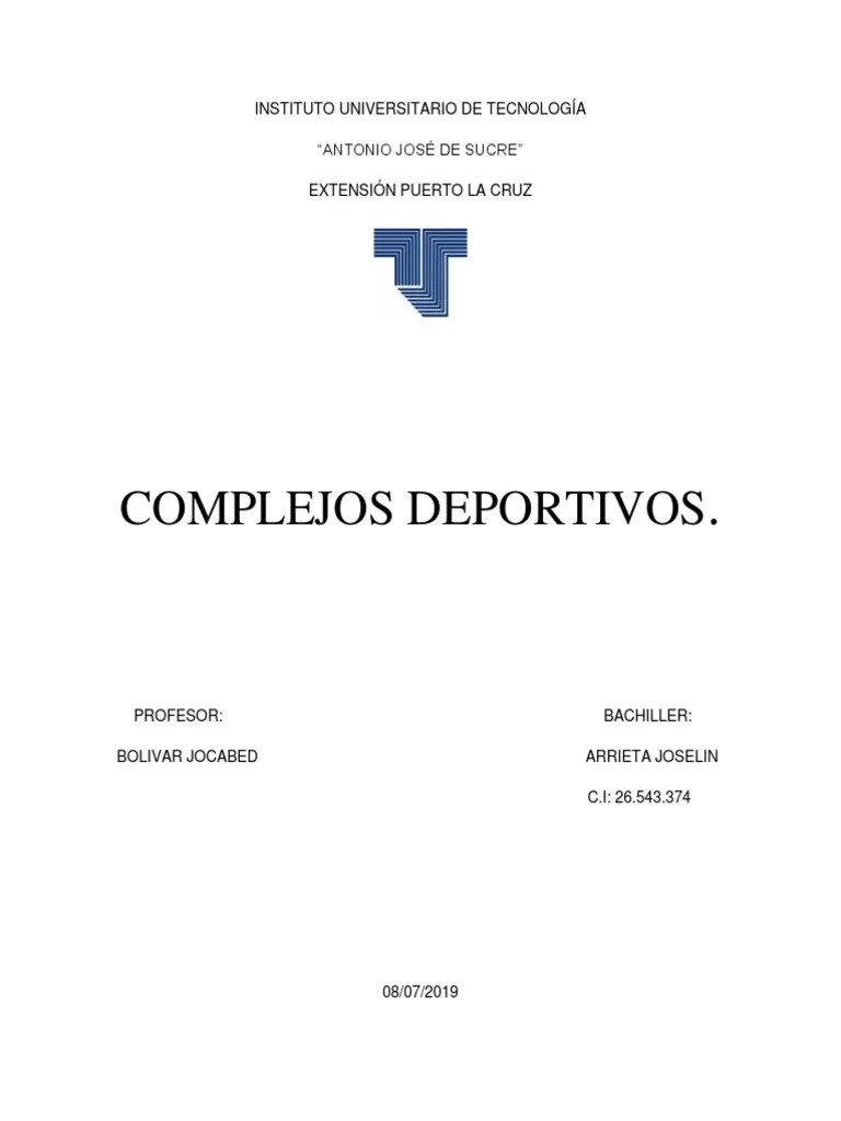 Complejos Deportivos | PDF | Gimnasia | Deportes