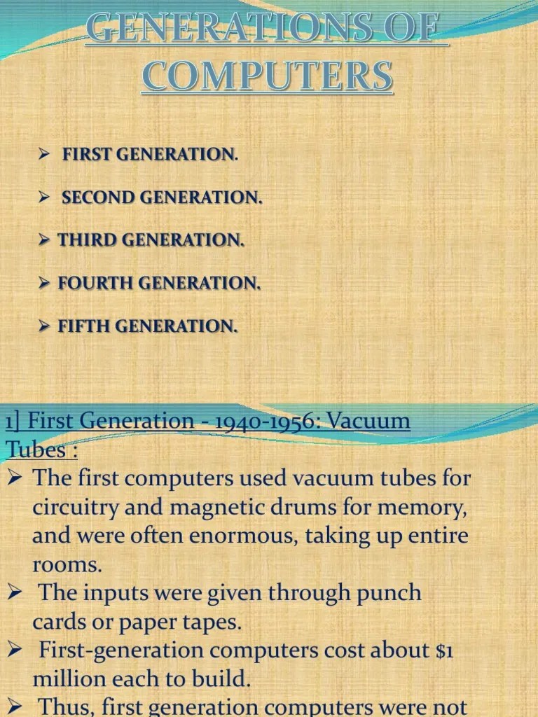 Generations Of Computer | PDF | Integrated Circuit | Electronic Circuits