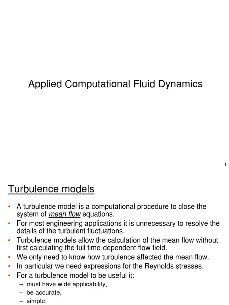 Applied Computational Fluid Dynamics | PDF | Turbulence | Fluid Dynamics