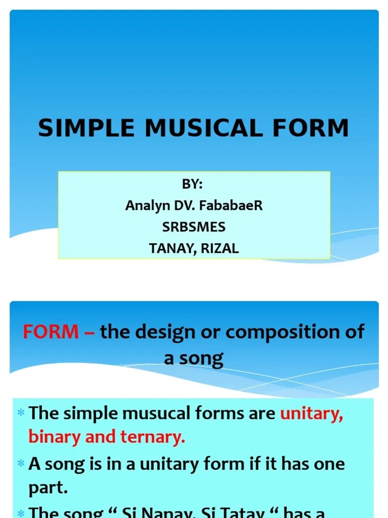 Simple Musical Form | PDF