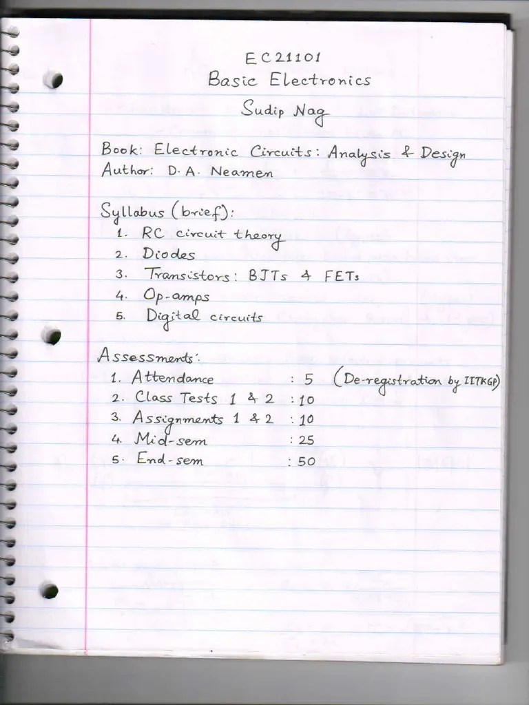 Basic Electronics Notes | PDF