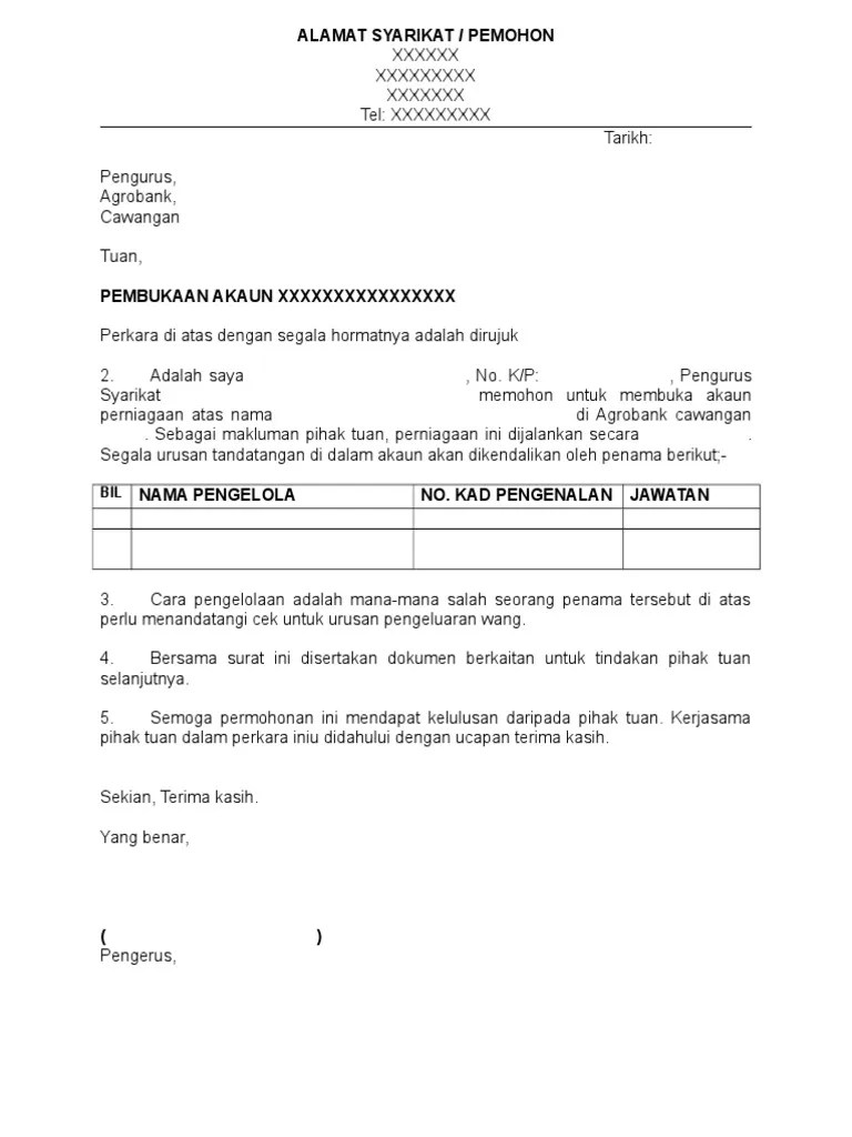 I m reading surat pengesahan pekerja membuka akaun bank on scribd surat reading vector free . Surat Permohonan Buka Akaun Bank Letter 7saudara Com