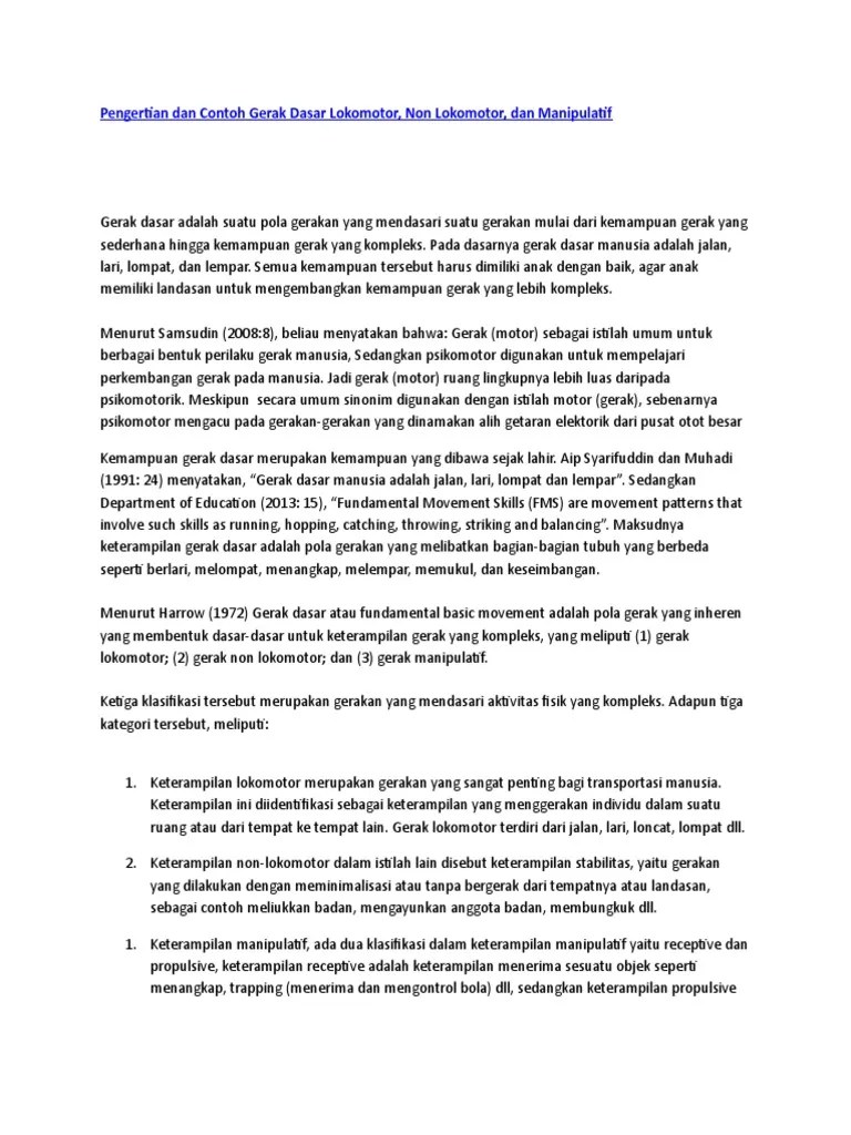 Kasti merupakan salah satu jenis permainan bola kecil dalam olahraga. Pengertian Dan Contoh Gerak Dasar Lokomotor Materi Pjok Pdf