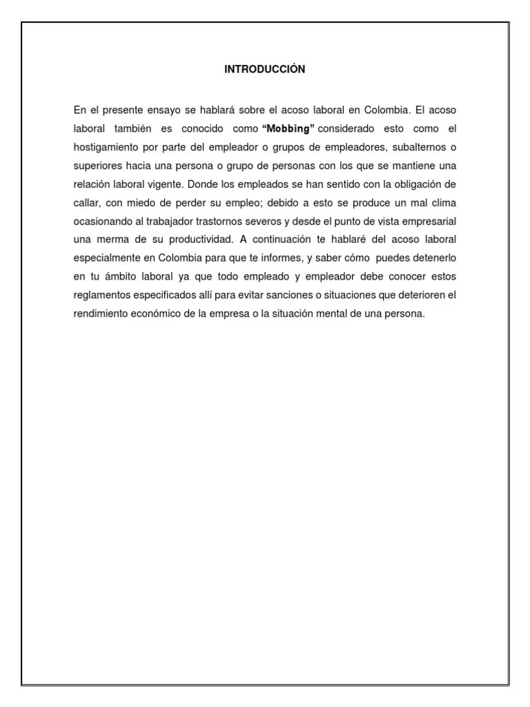 Acoso Laboral | PDF | Derecho Laboral | Violencia