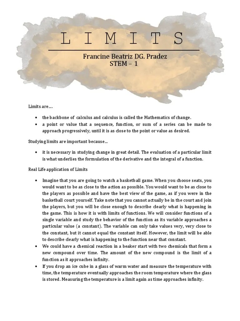Limits And Continuity | PDF | Continuous Function | Function (Mathematics)