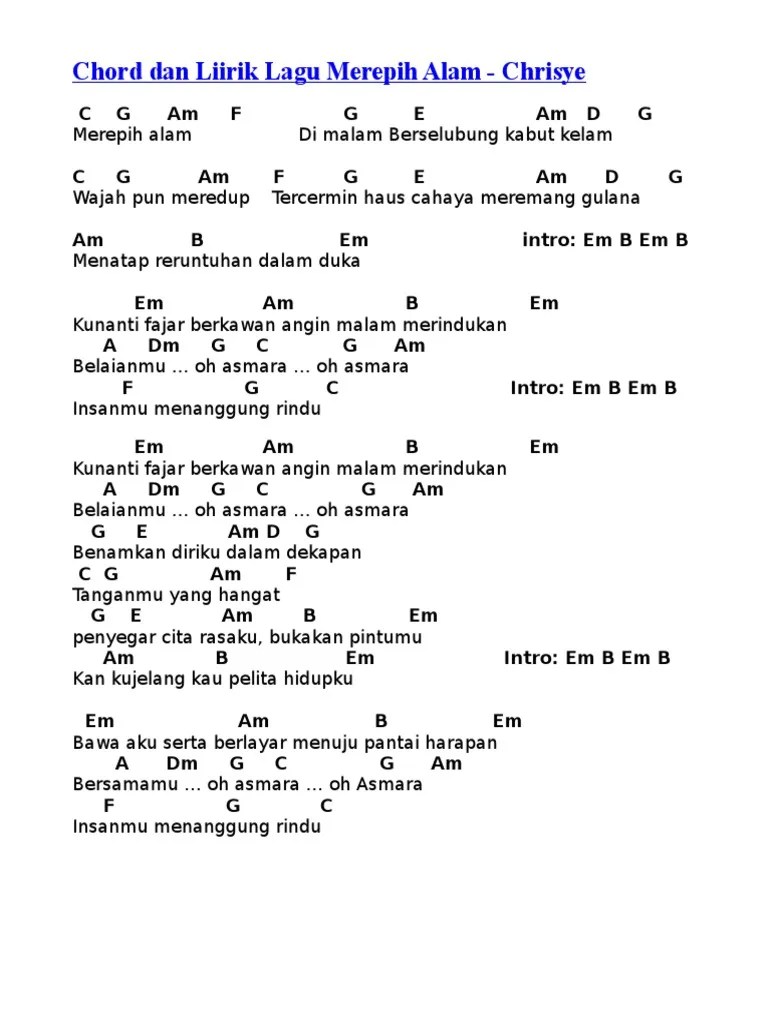 Chord Dan Lirik Lagu Badai Pasti Berlalu | PDF