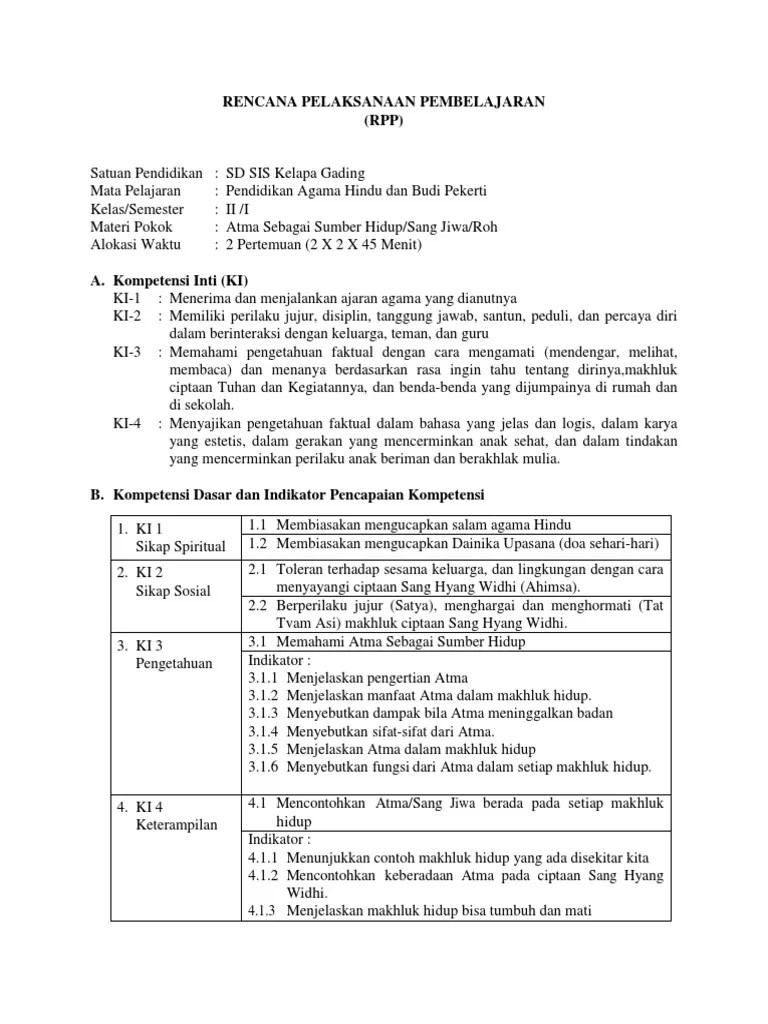 Bulan dan bintang ini ciptaan hyang widhi berada di. Rpp Pendidikan Agama Hindu Sd Kurikulum 2013 File Ini