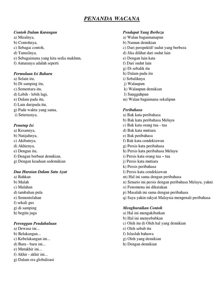 Blog cemerlang bahasa melayu spm. Penanda Wacana Spm Pdf