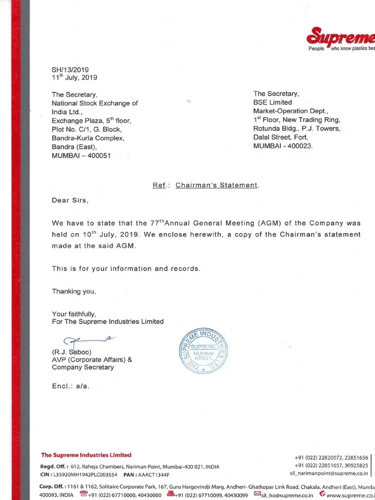 Chairmans Statement 2019 | PDF | Dividend | Economies