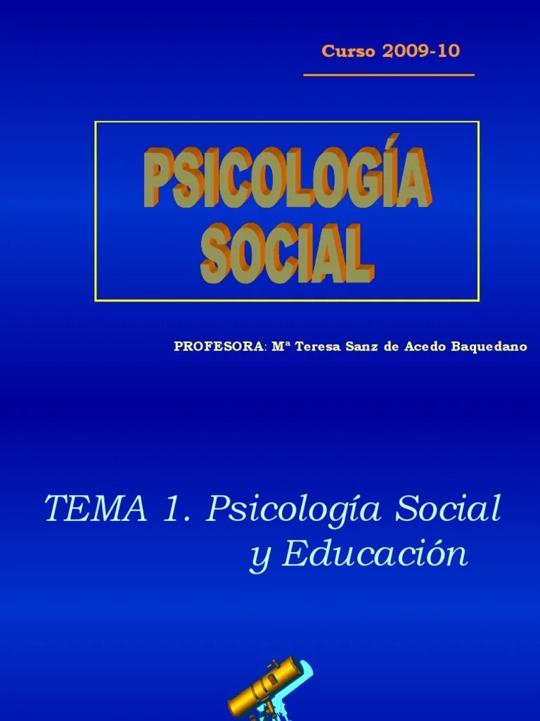 Tema 1 (Psicologia Social) | Descargar Gratis PDF | Psicología Social ...
