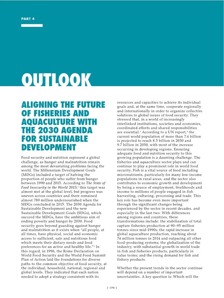 Aligning The Future Of Fisheries And Aquaculture With The 2030 Agenda For Sustainable ...