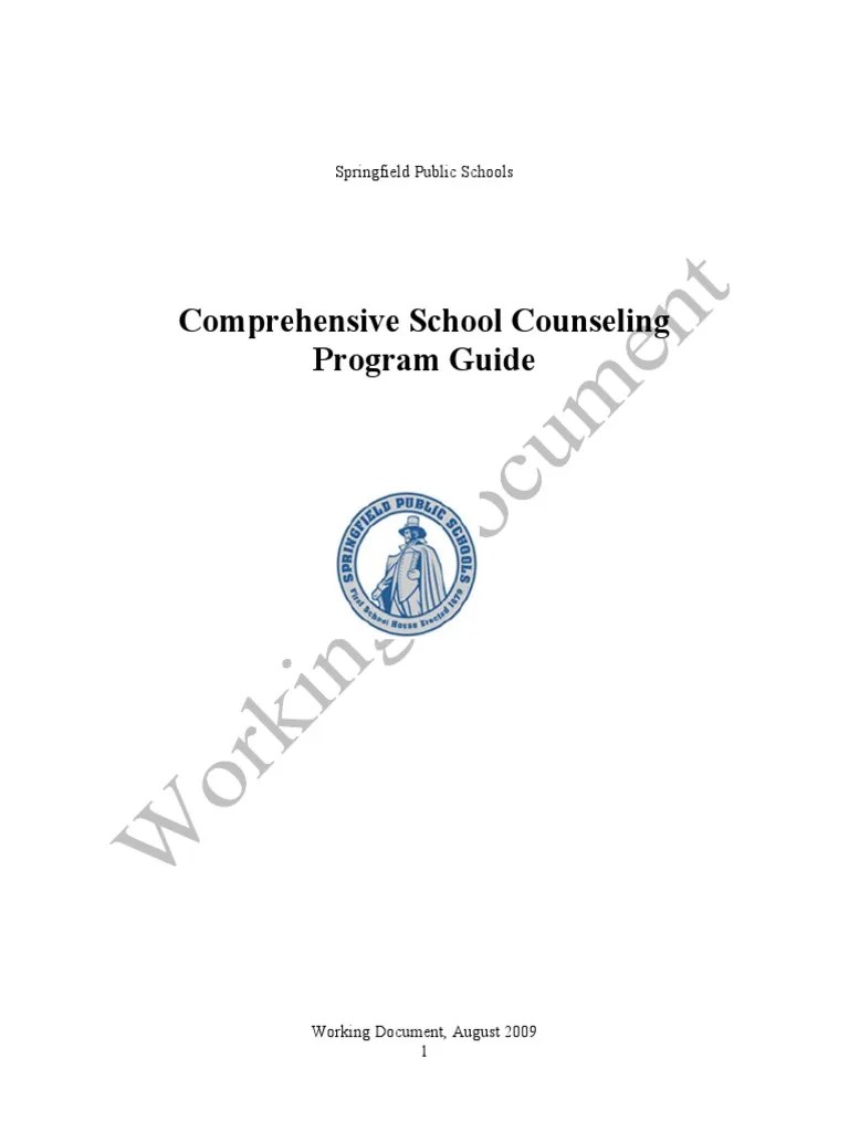 Comprehensive School Counseling Program Guide: Springfield Public Schools | PDF | School ...