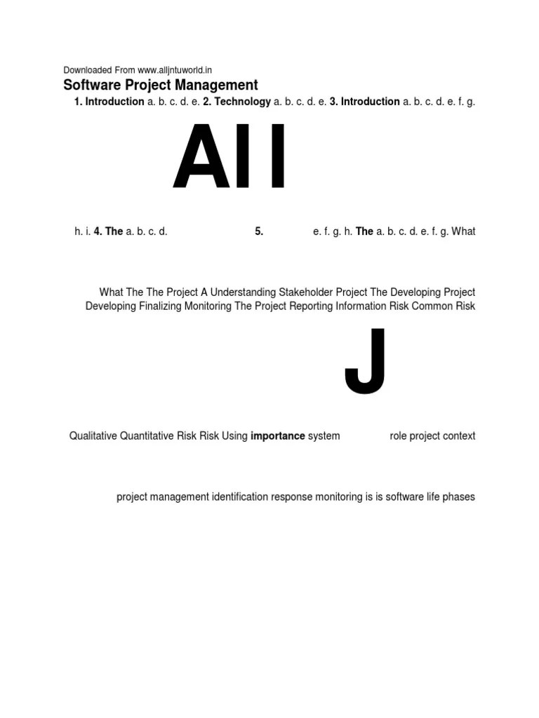 Software Project Management | PDF | Project Management | Risk Management