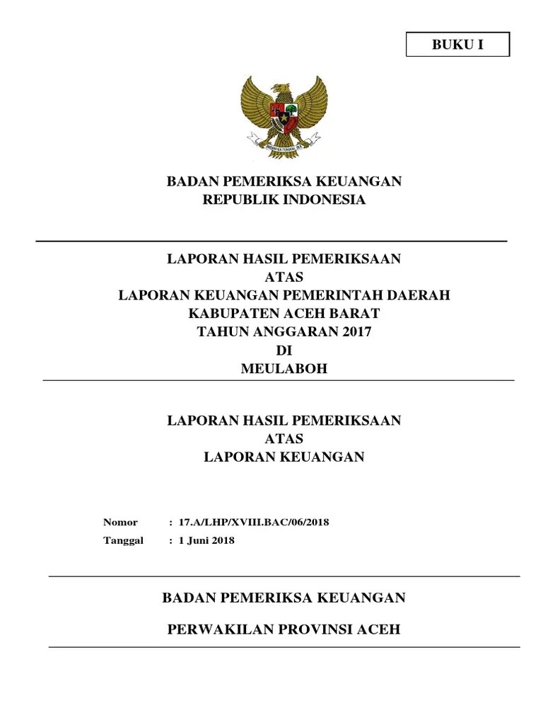 A.2.002 LKPD Kab Aceh Barat 2017 | PDF