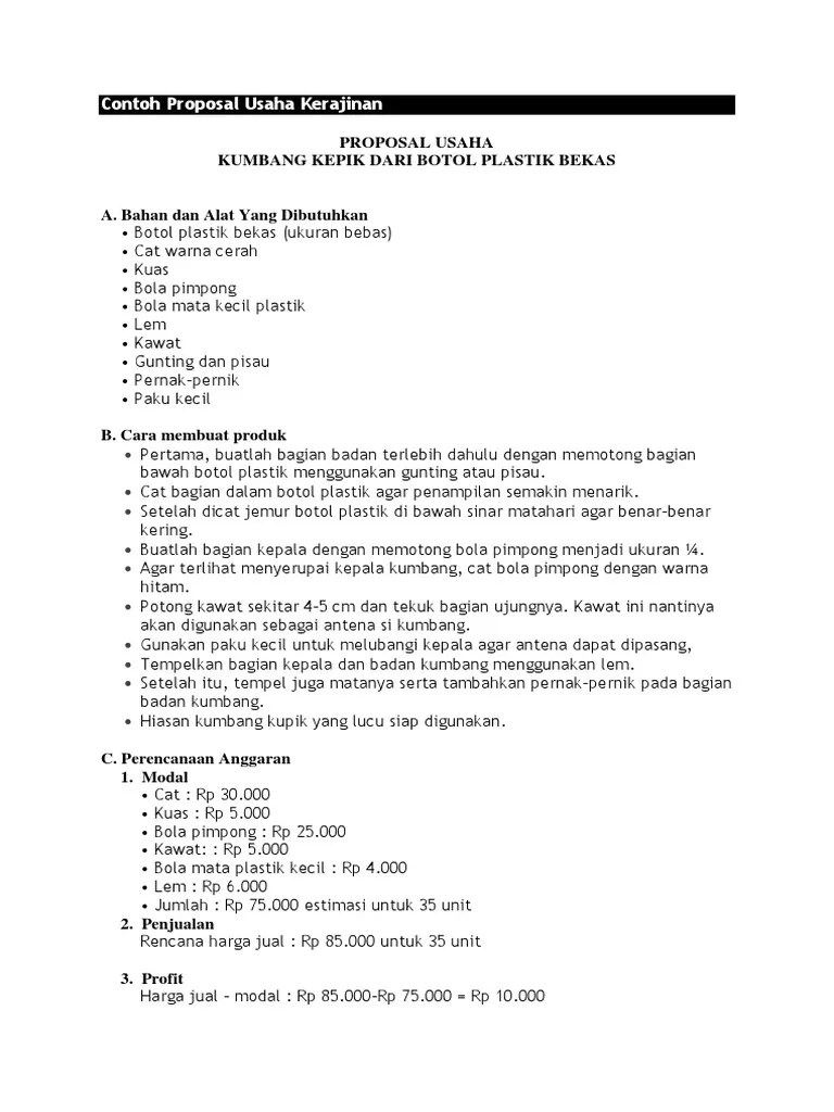 Beli produk contoh proposal usaha kerajinan tas dari kain perca berkualitas dengan harga murah dari berbagai pelapak di indonesia. Contoh Proposal Usaha Kerajinan Pdf