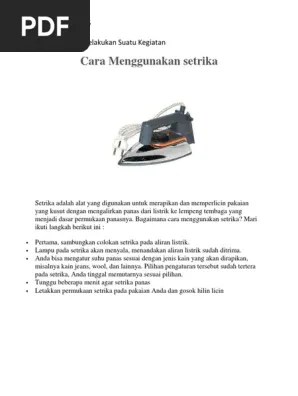 Teks Prosedur Cara Menggunakan Setrika Lukisan Pengertian Teks Prosedur Beserta Contohnya Lengkap.