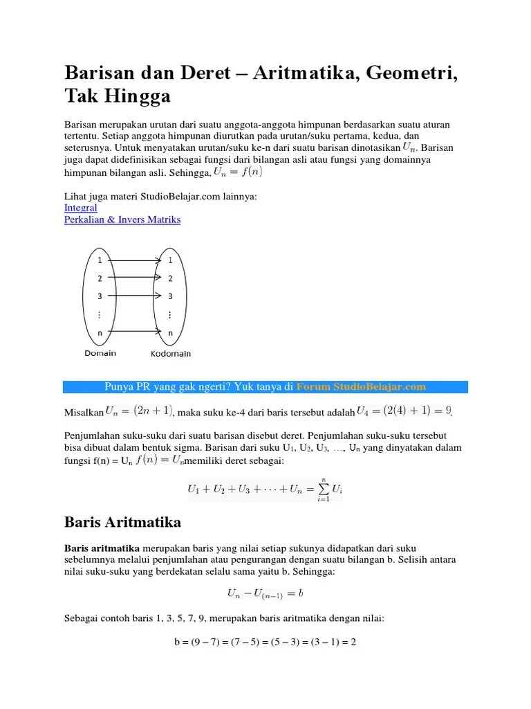 Barisan Dan Deret | PDF