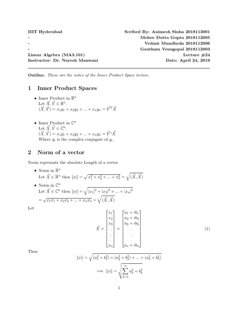 Intro To Information Systems Class Notes | PDF | Norm (Mathematics ...