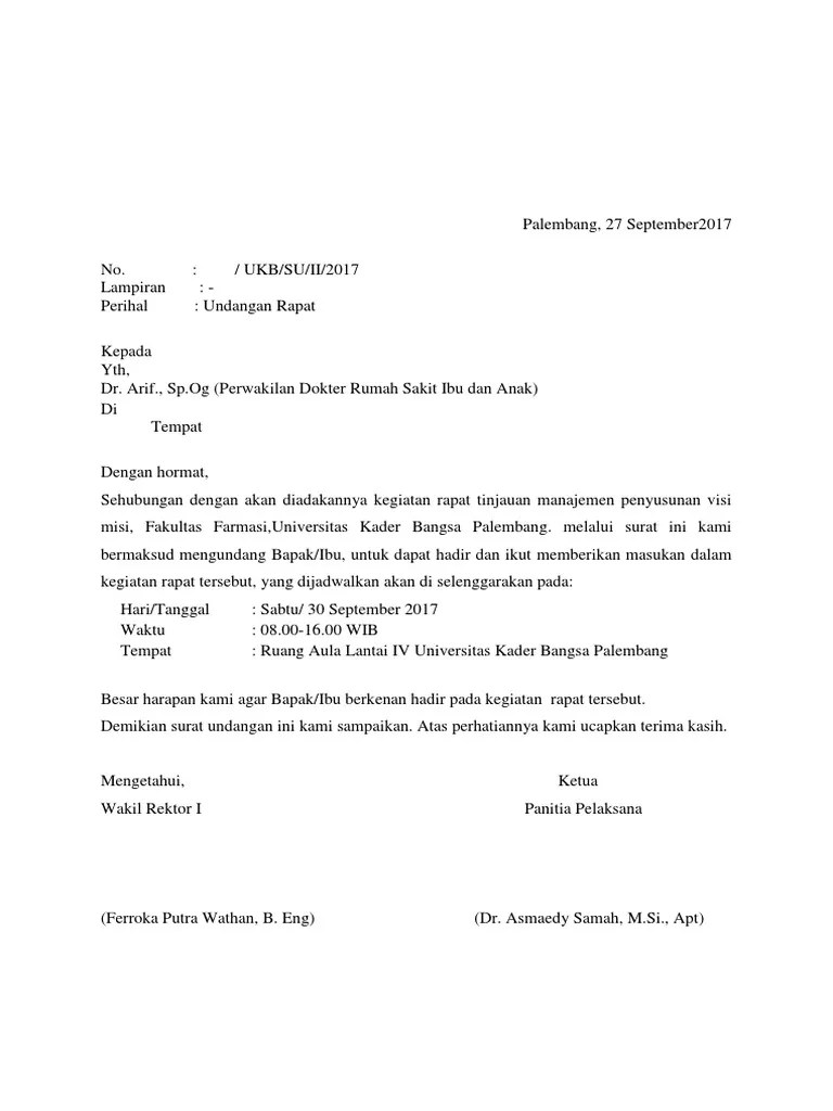Undangan Rapat Jejaring Pdf 