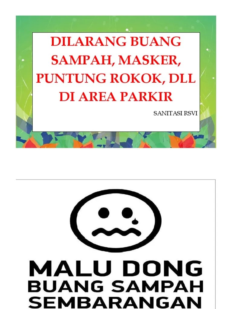 Jangan Buang Sampah In English 