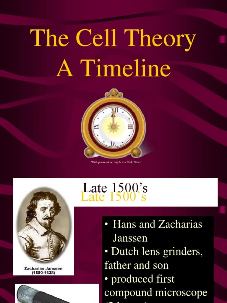 Cell Theory Lesson And Timeline | PDF | Organelle | Cell (Biology)