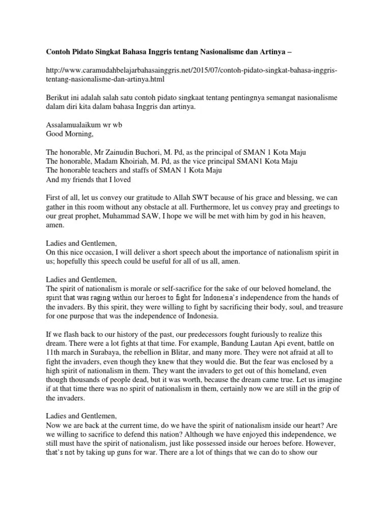 Contoh Pidato Bahasa Sunda Pendek