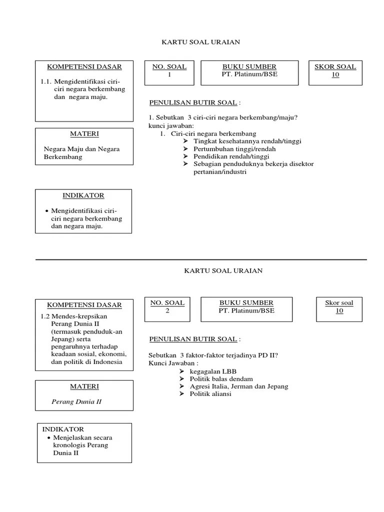 Jadi, ciri utama negara berkembang adalah pertumbuhan penduduk yang tinggi tanpa bertambahnya pendapatan perkapita negara. Kartu Soal Uraian Pdf