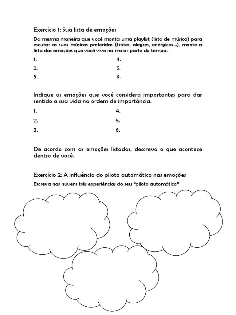 Atividades Inteligência Emocional | PDF