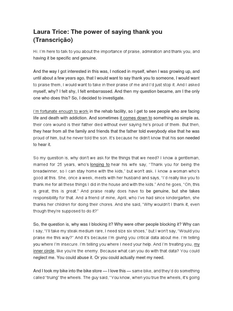 Laura Trice - The Power Of Saying Thank You | PDF | Cooking, Food ...