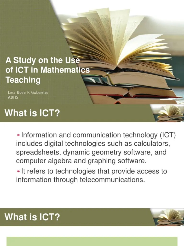 A Study On The Use Of ICT In Mathematics Teaching | PDF | Educational ...