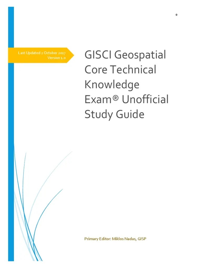 GISP Unofficial StudyGuide | PDF | Databases | Geodesy