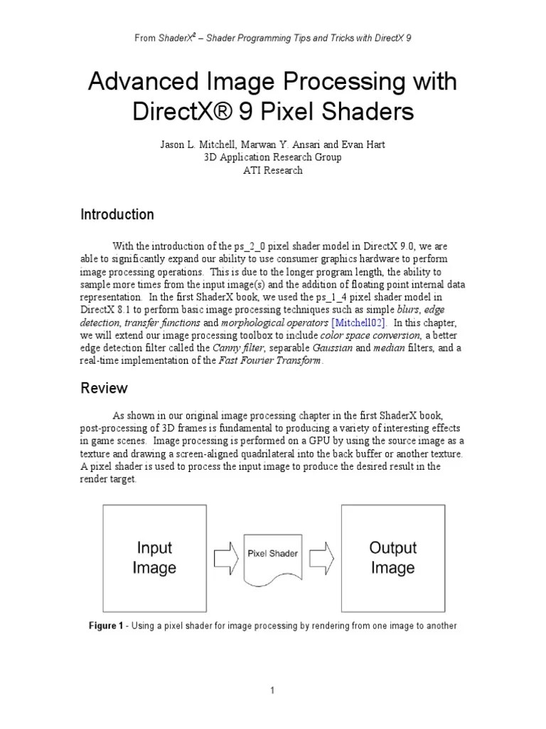 ShaderX2 AdvancedImageProcessing | PDF | Fast Fourier Transform ...