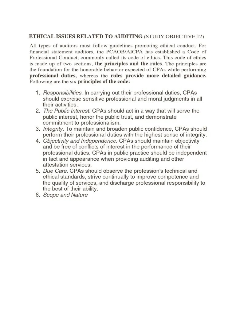 Auditing Principle And Rules | PDF