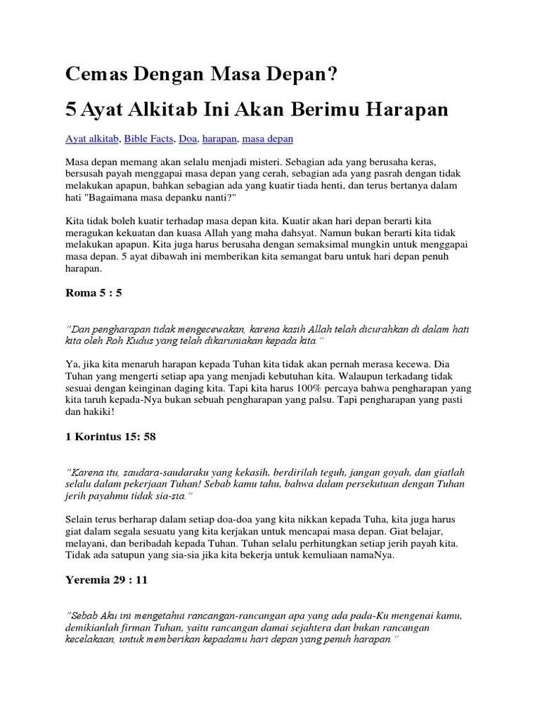 Cemas Dengan Masa Depan