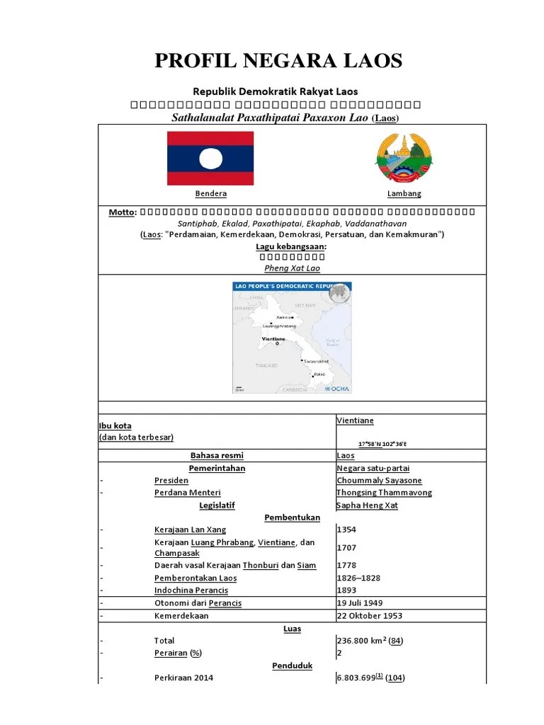 Profil Negara Laos Dan Thailand | PDF